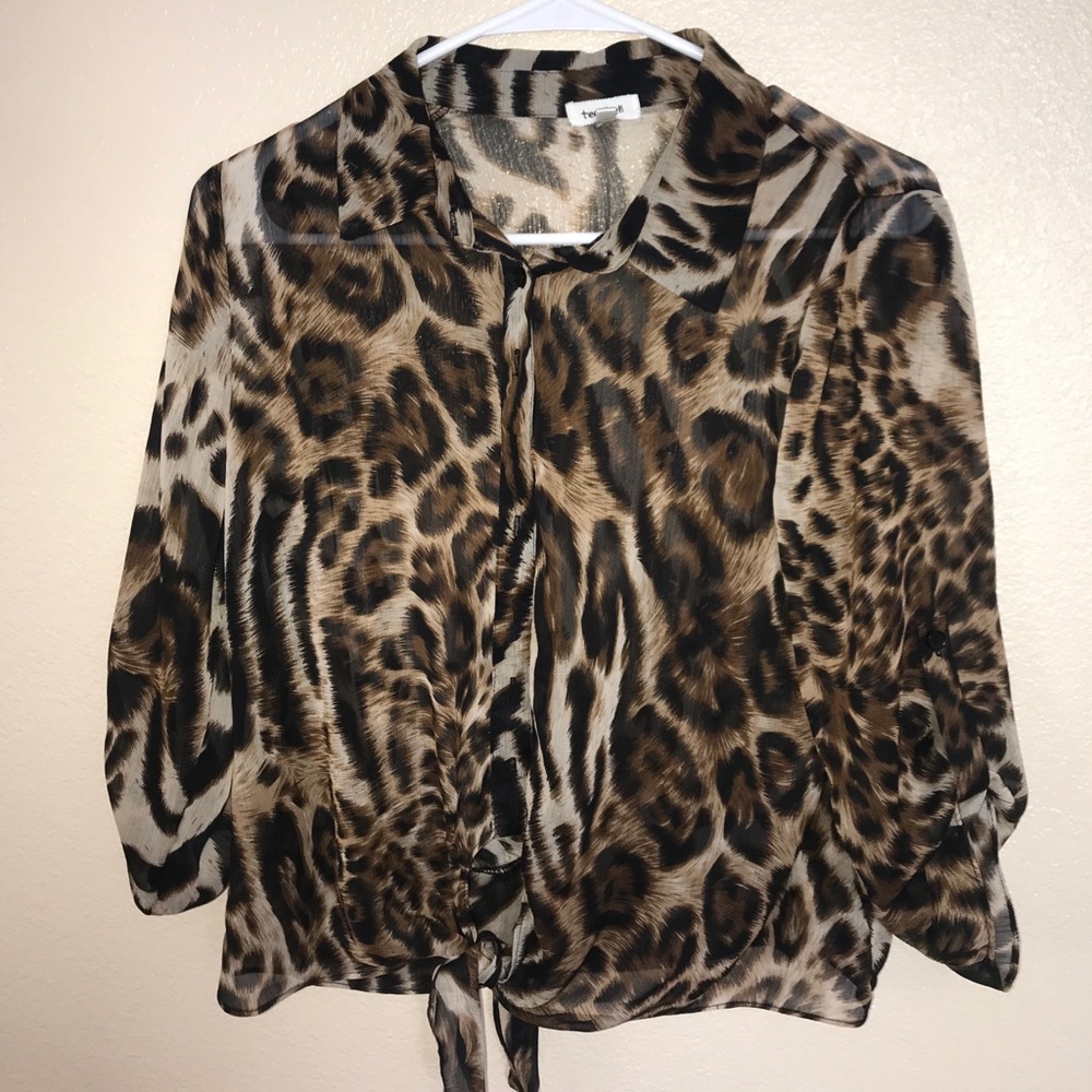 Cheetah print blouse !